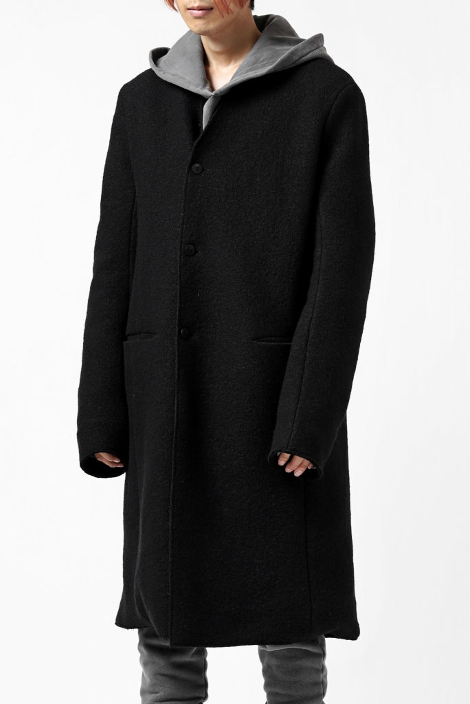 daub LAPELLESS COAT / VIRGIN WOOL