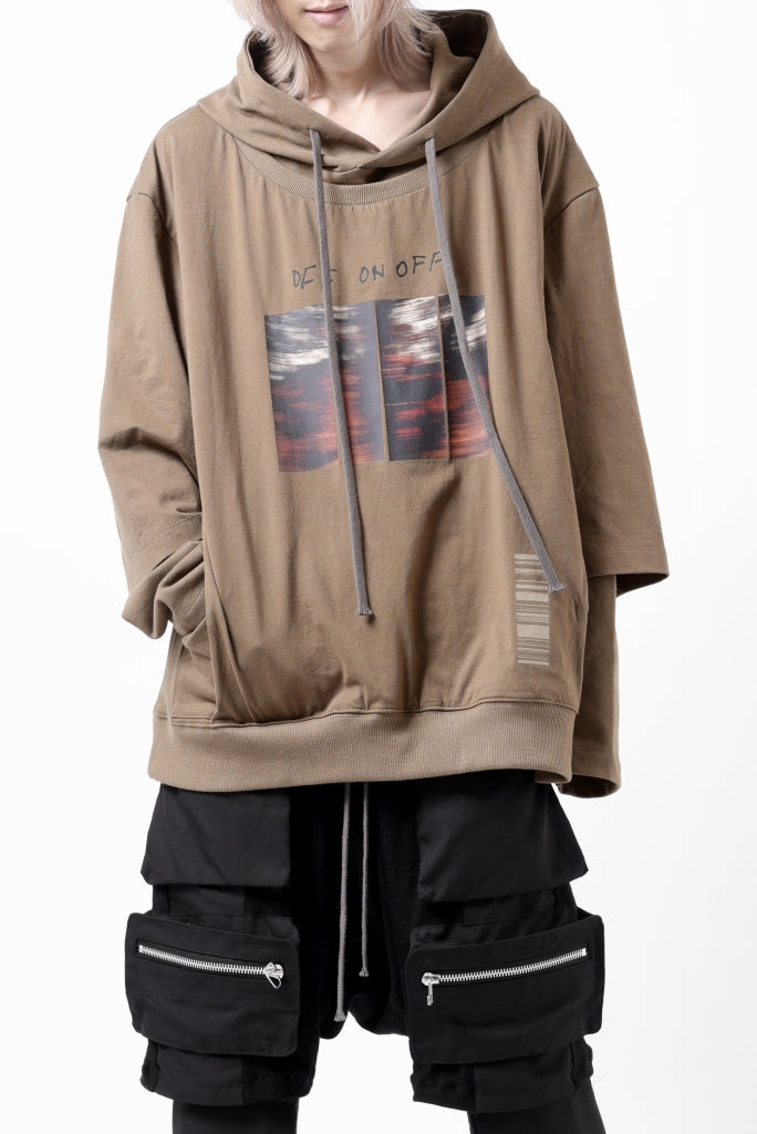 A.F ARTEFACT LAYERED TEE HOODIE / TYPE-A PRINT