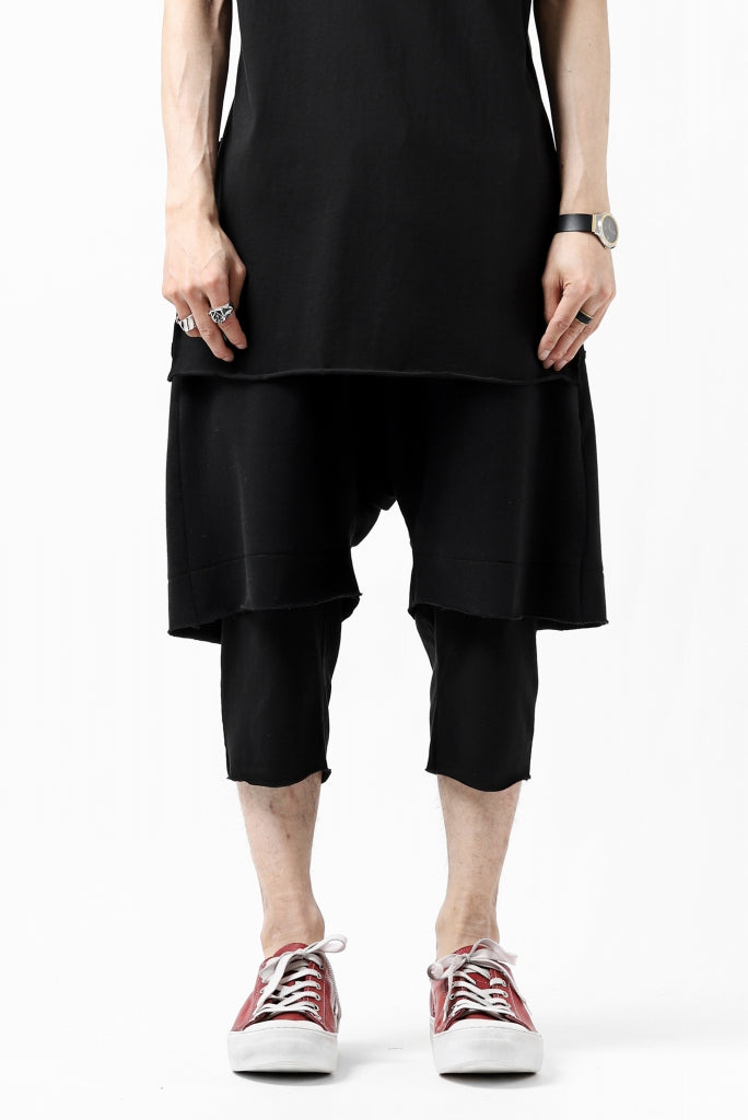 FIRST AID TO THE INJURED LAYERED SHORT PANTS / FRENCH TERRY + JERSEY