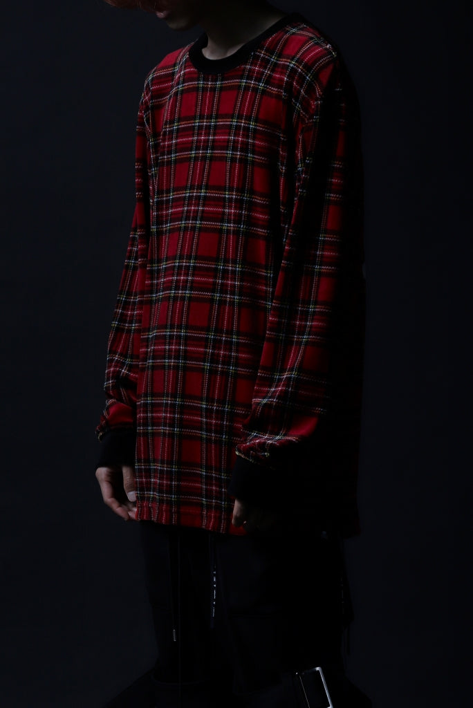 mastermind JAPAN TARTAN CHECK LS TOPS / JACQUARD VELOUR