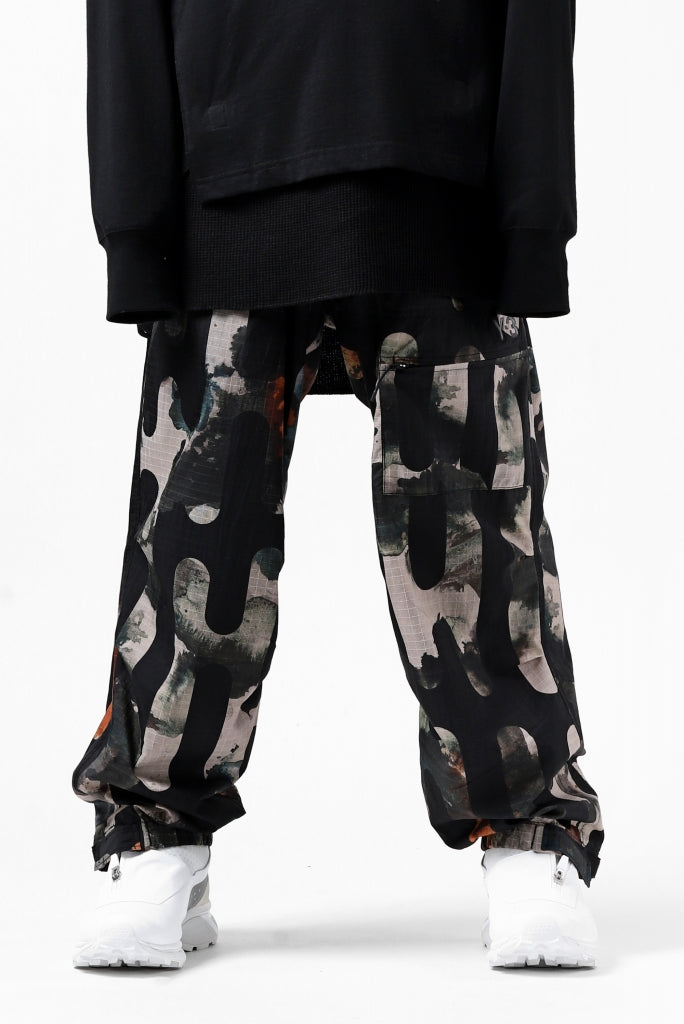 Y-3 Yohji Yamamoto CAMO ALL OVER PRINT PANTS / RIPSTOP