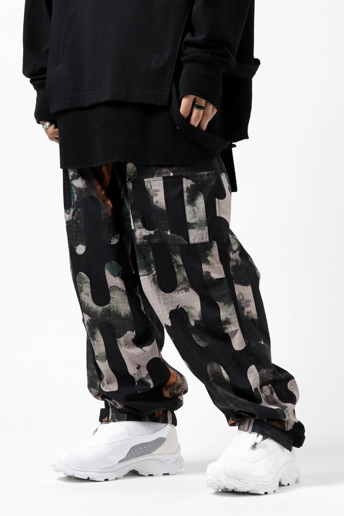 Y-3 Yohji Yamamoto CAMO ALL OVER PRINT PANTS / RIPSTOP