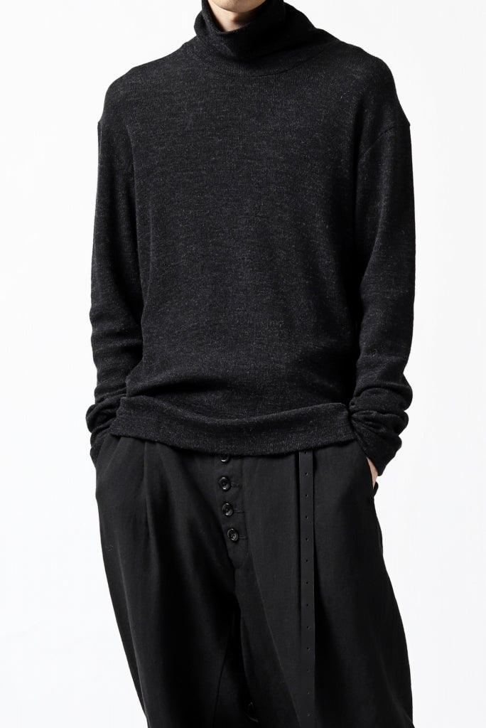 KLASICA SMOKE TURTLE NECK KNIT SWEATER / WEANER WOOL RIB