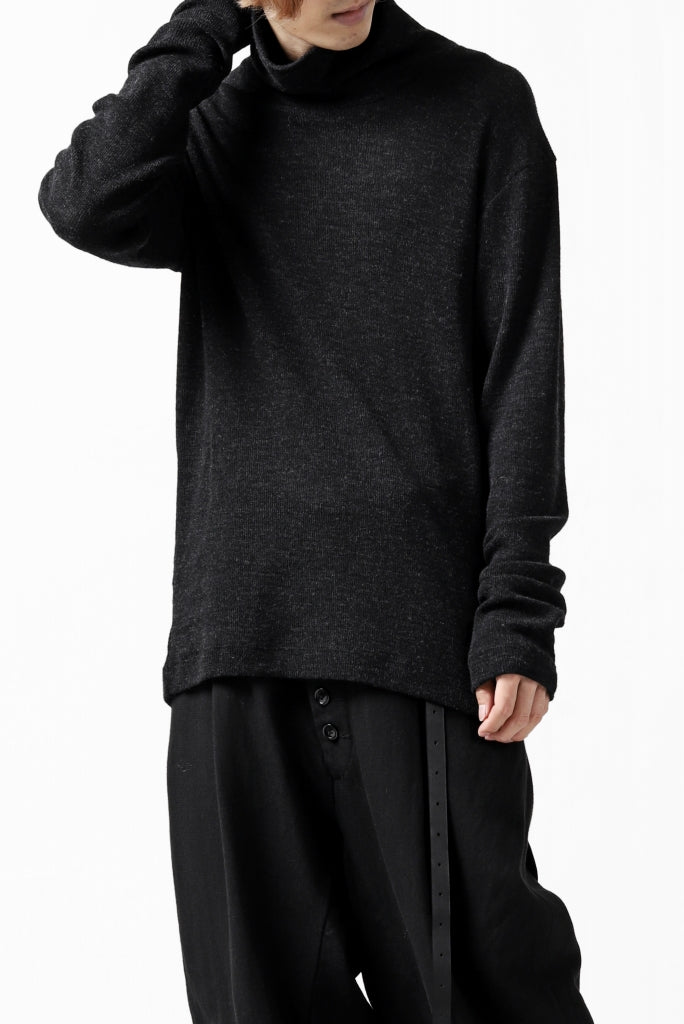 KLASICA SMOKE TURTLE NECK KNIT SWEATER / WEANER WOOL RIB