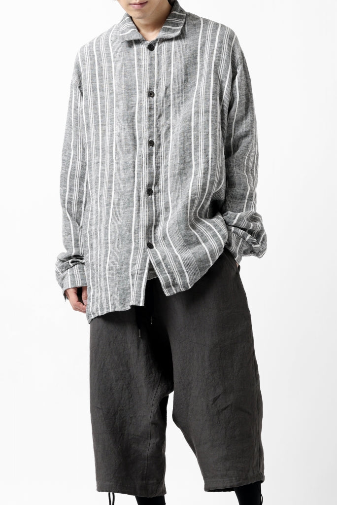 _vital exclusive oversized shirt / random stripe linen