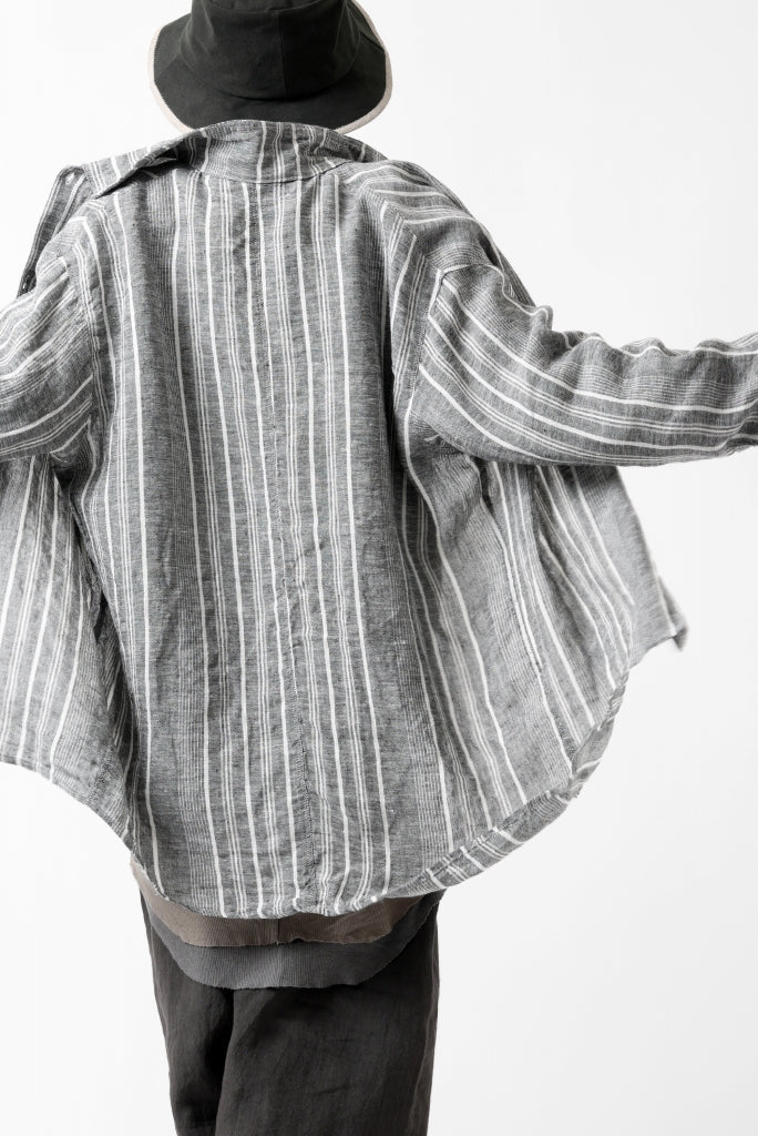 _vital exclusive oversized shirt / random stripe linen