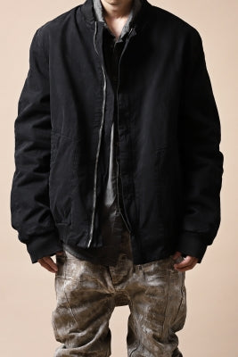 daub HOODED LONG ZIP COAT / TWEEDY MELANG