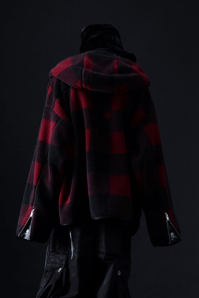 mastermind JAPAN BUFFALO-PLAID SHERPA JACKET / BOXY FIT