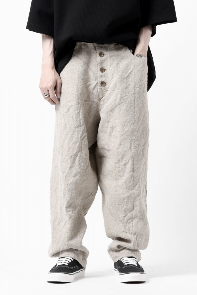 YUTA MATSUOKA wide taperd pants / no.8 linen canvas