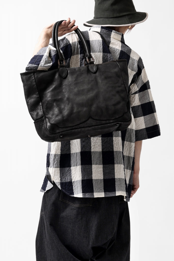 ISAMU KATAYAMA BACKLASH ZIP TOTE BAG / Rough Steer OBJECT DYED