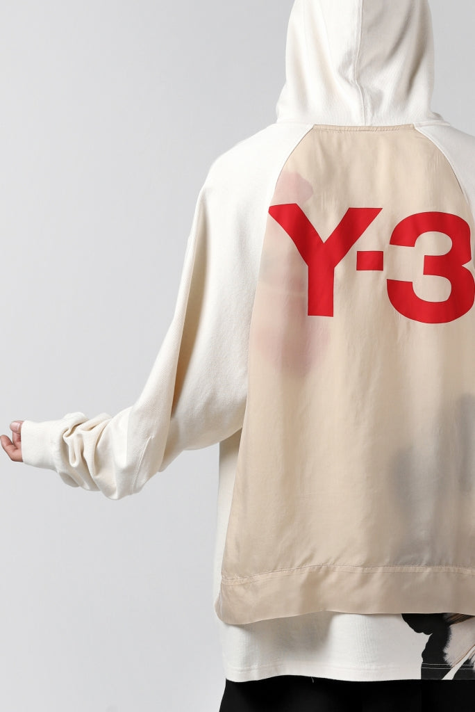 Y-3 Yohji Yamamoto LAYERED BACK LOGO HOODIE / FRENCH TERRY 