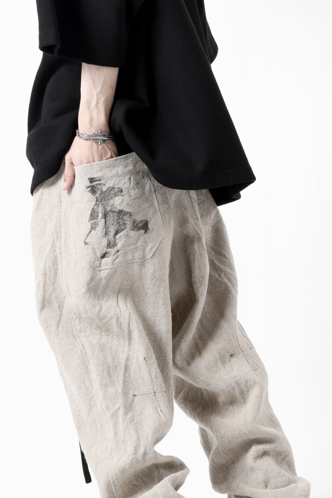 YUTA MATSUOKA wide taperd pants / no.8 linen canvas