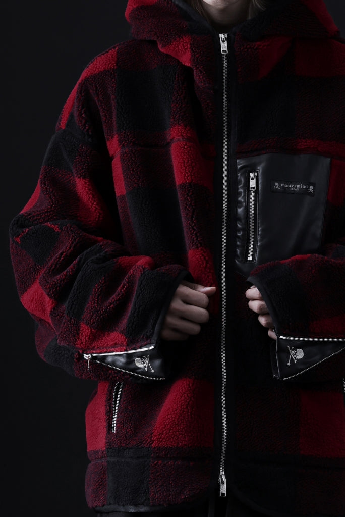 mastermind JAPAN BUFFALO-PLAID SHERPA JACKET / BOXY FIT