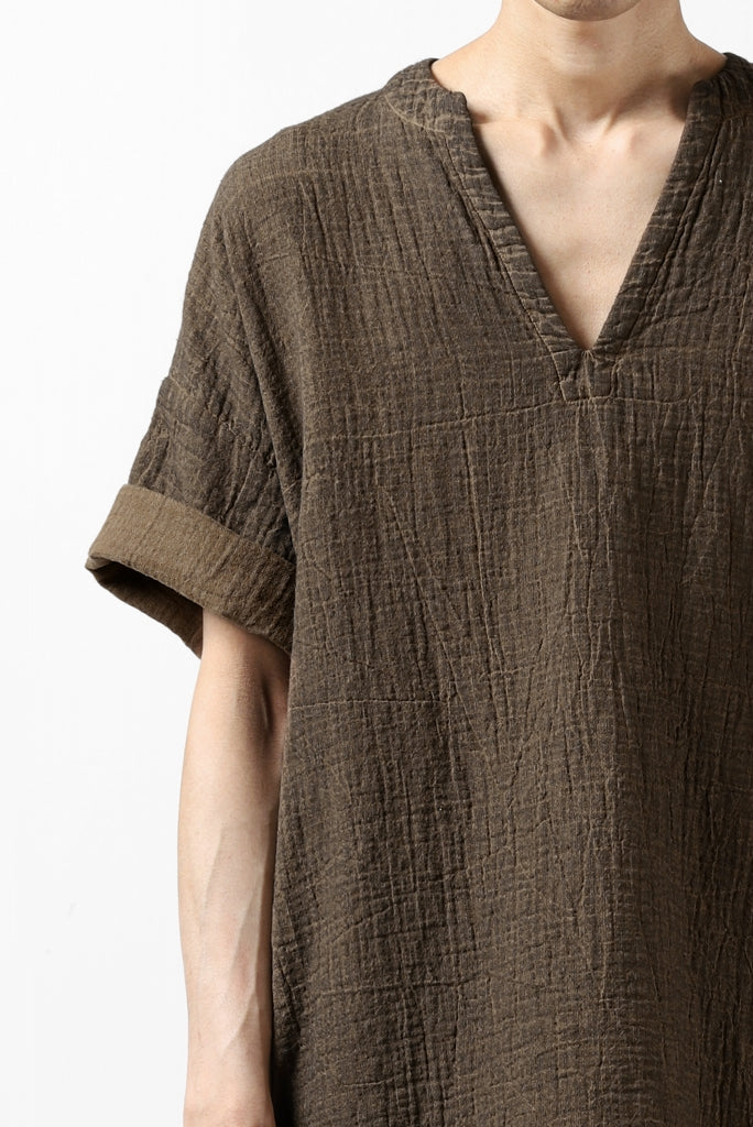 _vital exclusive minimal tunica tops / persimmon dyed linen 