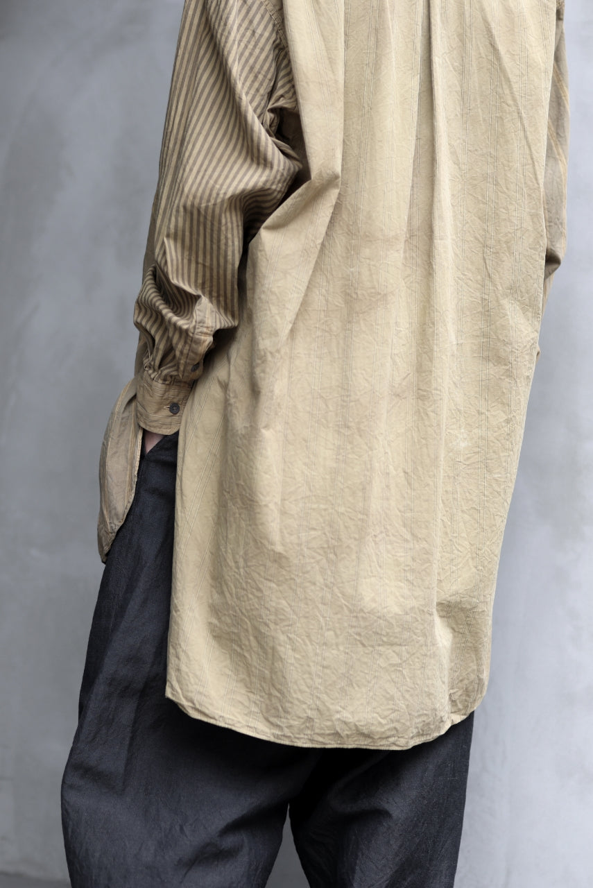 KLASICA REGULAR COLLAR OVER SIZED SHIRT / GARMENT NATURAL DYED