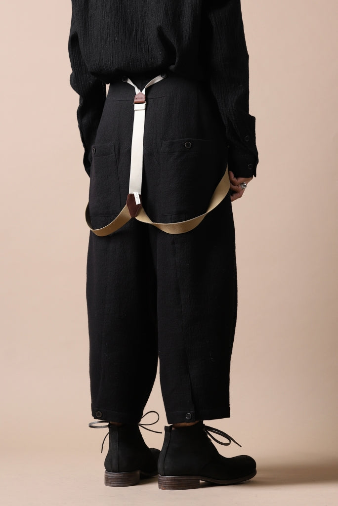 Aleksandr Manamis Slit Cropped Pant with Suspender