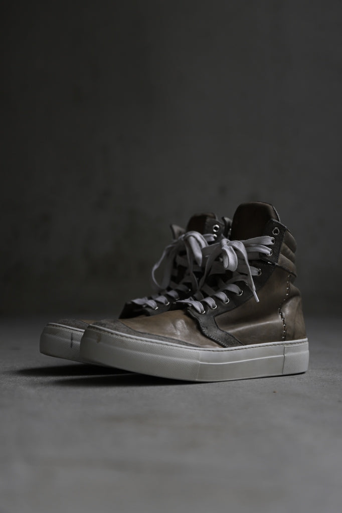 incarnation HIGH CUT BB-1 SNEAKER / HORSE COMBI LEATHER PIECE DYED