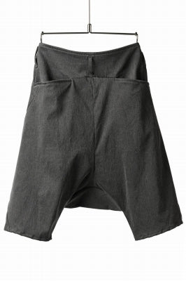 ncarnation FRONT ZIP SARROUEL SHORTS / EXPANDED WOVEN