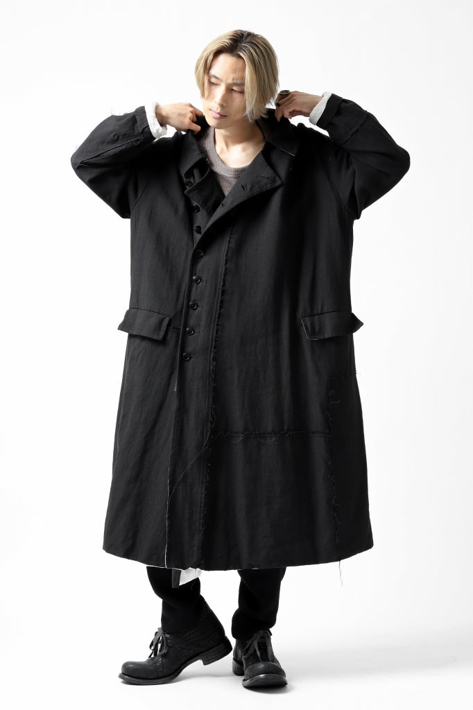 KLASICA HM-C DOUBLE BREASTED COAT / MONOTONE HOUND TOOTH
