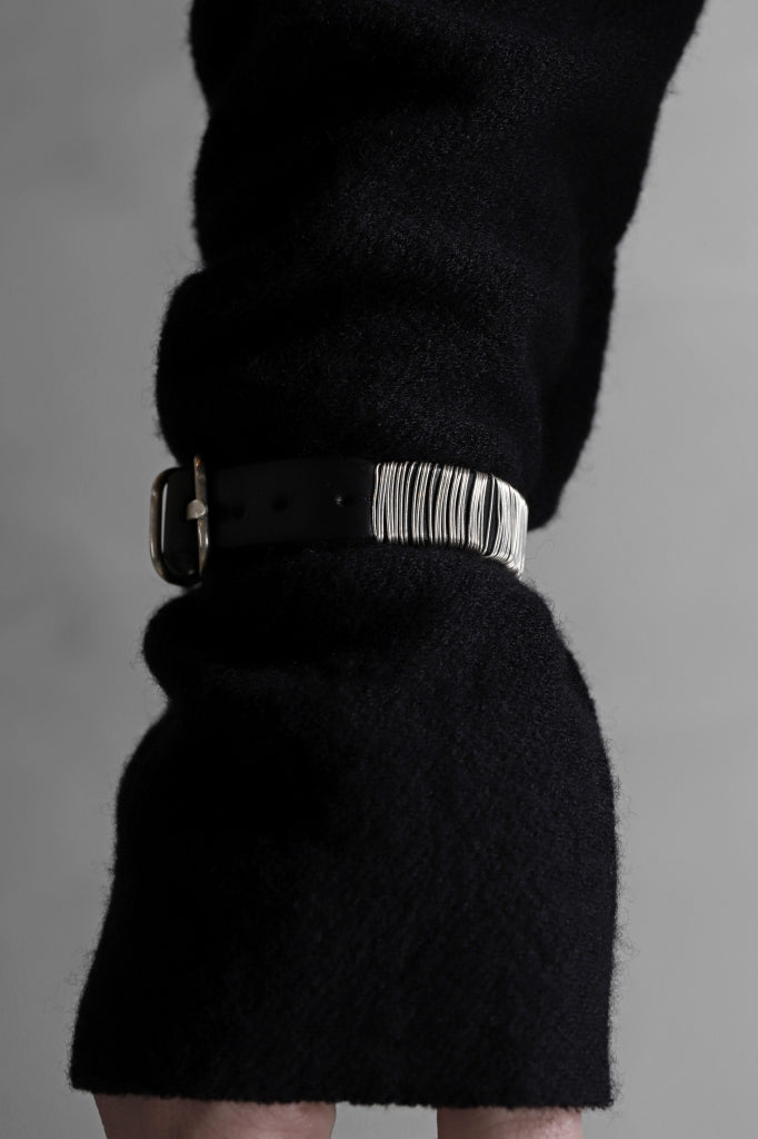 m.a+ thin silver wrapped wrist band / A-F7BL1/ GR2,0 