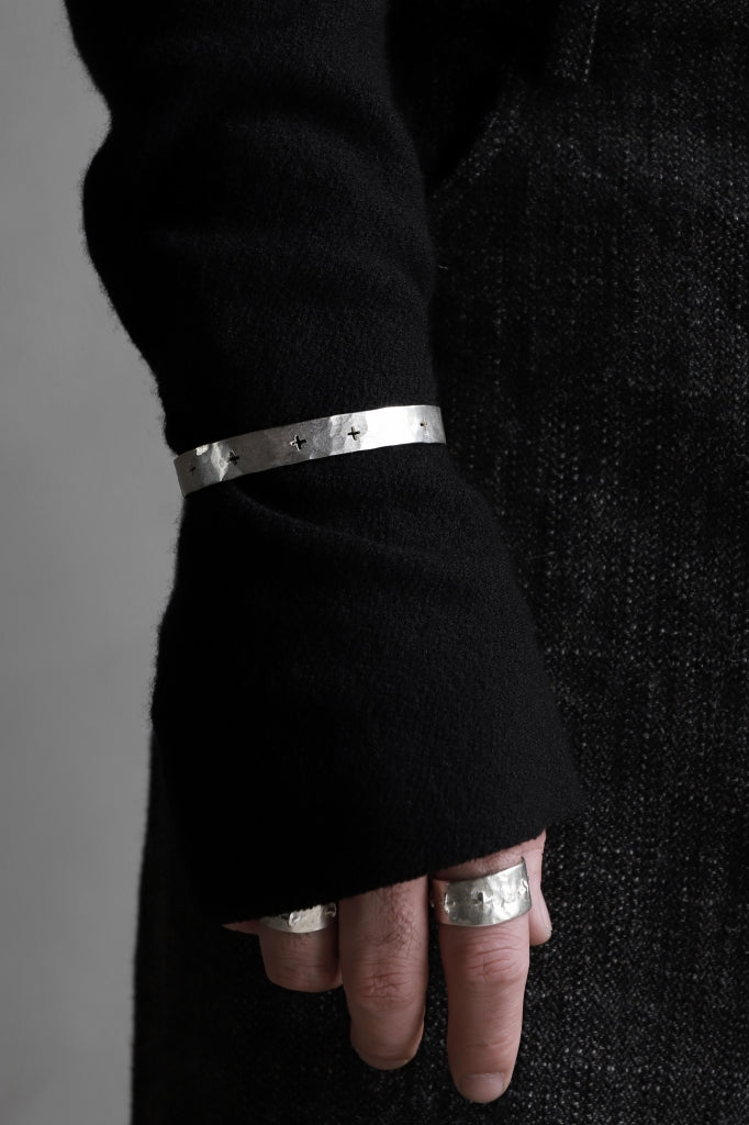 m.a+ silver stitched cross bracelet / AB18/AG