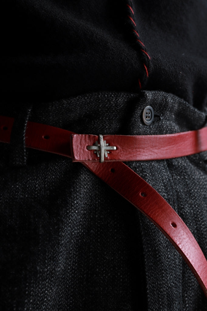 m.a+ double cross buckle skinny belt / EX+1B/GR3,0