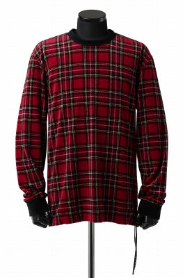 mastermind JAPAN TARTAN CHECK LS TOPS / JACQUARD VELOUR