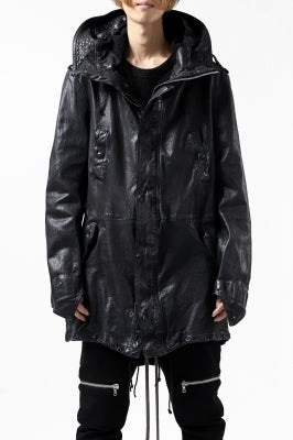 ISAMU KATAYAMA BACKLASH MODS COAT/GOAT LEATHER (GARMENT + SPRAY DYED)