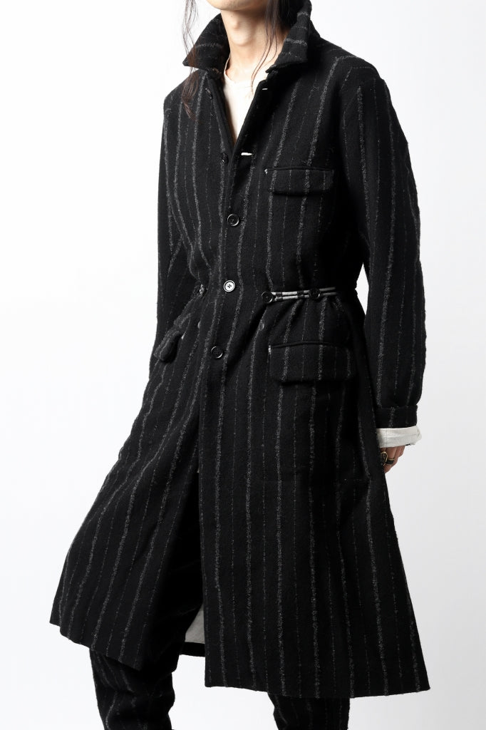 daska x LOOM exclucive long coat / bouclé stripe