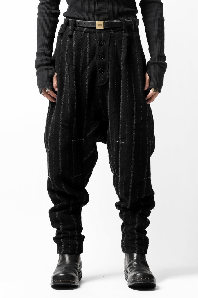 daska x LOOM exclucive lowcrotch trousers / bouclé stripe 