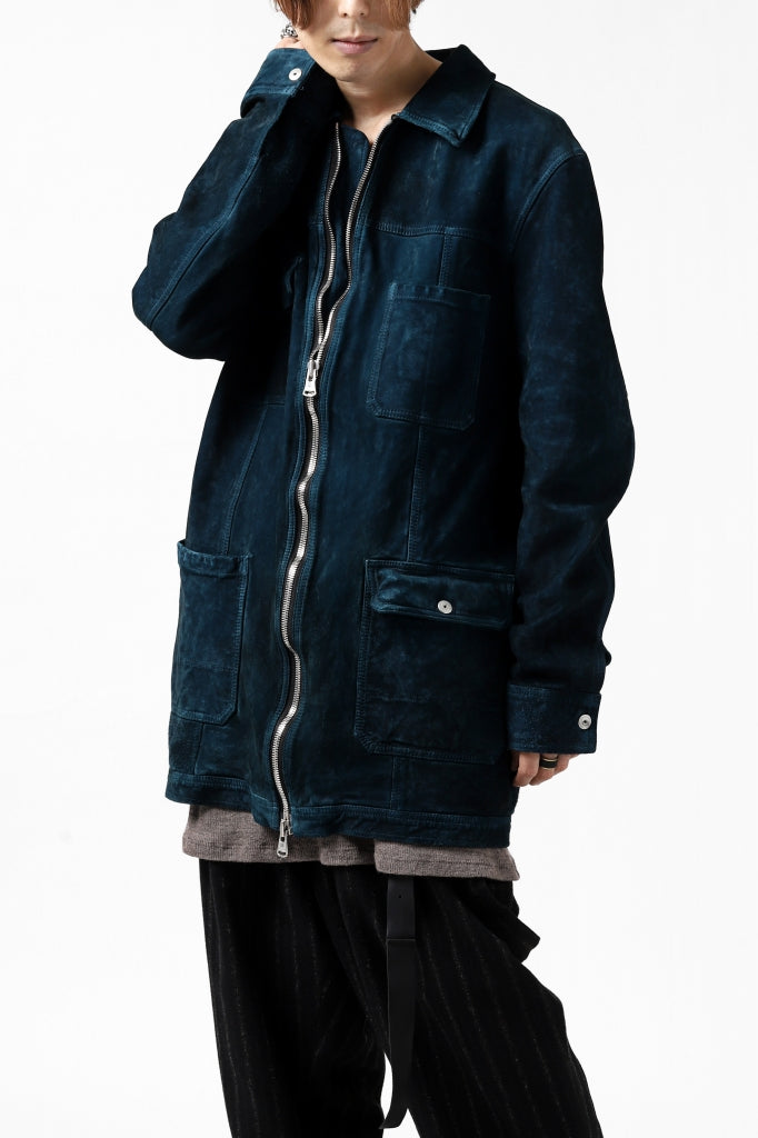 ISAMU KATAYAMA BACKLASH COVERALL JACKET / REVERSE CALF OBJECT DYED