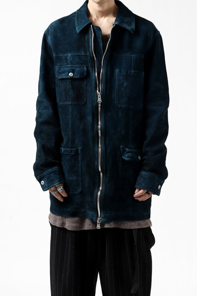 ISAMU KATAYAMA BACKLASH COVERALL JACKET / REVERSE CALF OBJECT DYED