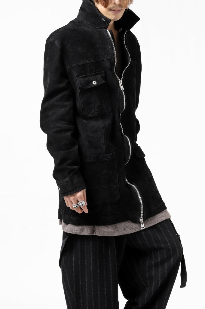 ISAMU KATAYAMA BACKLASH COVERALL JACKET / REVERSE CALF OBJECT DYED