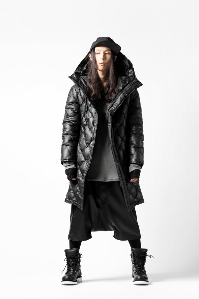 ISAMU KATAYAMA BACKLASH HOODED DAWN COAT / [KANGAROO LEATHER / POLAND WHITE GOOSE] (