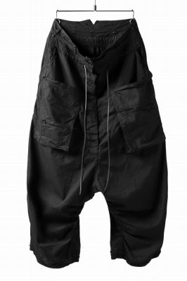 RUNDHOLZ DIP DROP CROTCH BAGGY POCKET PANTS / DYED STRETCH TWILL 