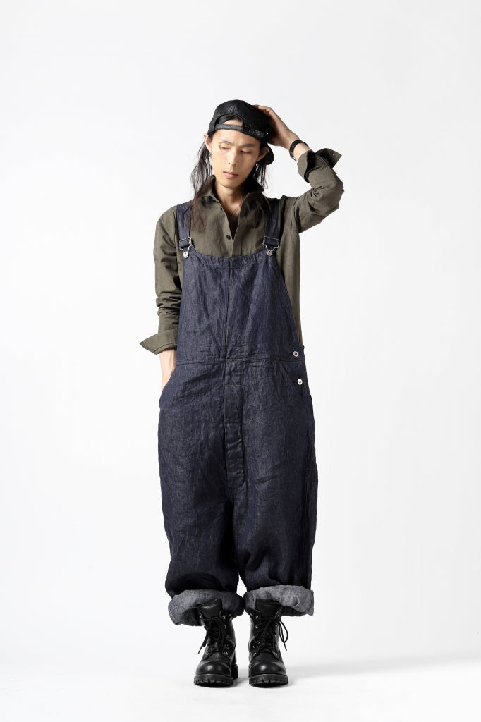 KLASICA MB OVERALL / DEEP DYED LINEN DENIM