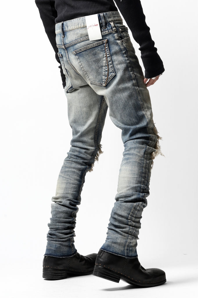  LOST ANGELS DISTRESSED DENIM PANTS / SKINNY SHAPE