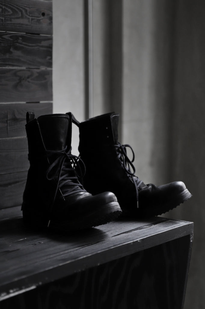 BORIS BIDJAN SABERI HORSE LEATHER LACE UP BOOTS / "BOOT2-SIN"