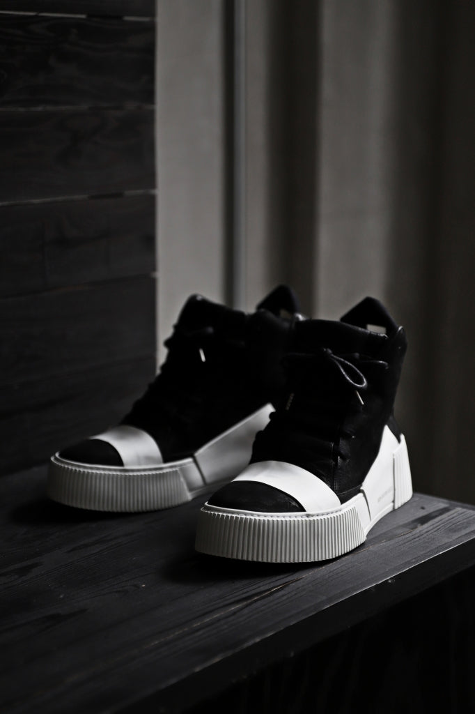 BORIS BIDJAN SABERI HORSE LEATHER MID CUT SNEAKER / WASHED & HAND TREATED "BAMBA1.1-SIN"