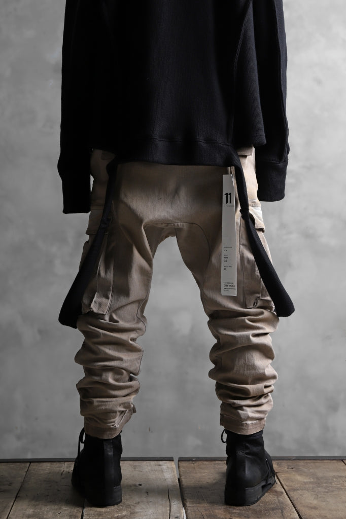 11 BY BORIS BIDJAN SABERI CARGO POCKET PANT / STRETCH DENIM "P21B-F-1482"