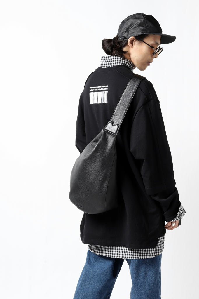 discord Yohji Yamamoto TACK ONE SHOULDER BAG / NATURAL SHRINK CALF LEATHER