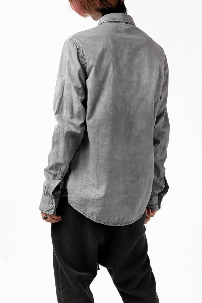 daub PLAIN COLLAR SHIRT / COLD DYED ORGANIC COTTON