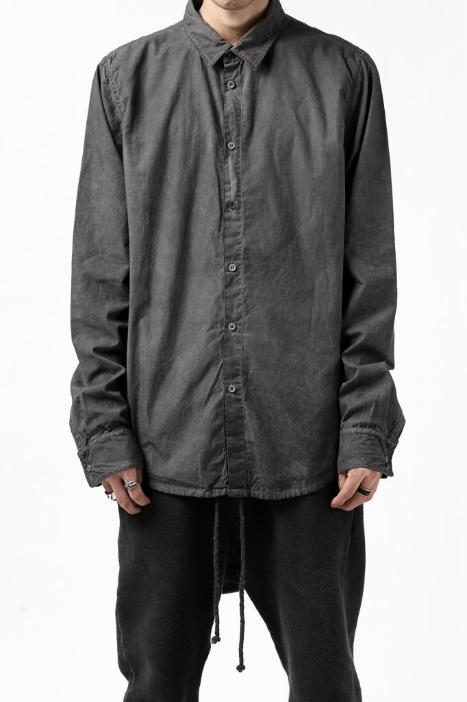 daub PLAIN COLLAR SHIRT / COLD DYED ORGANIC COTTON