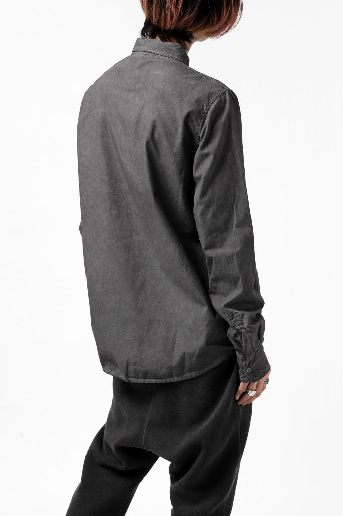 daub PLAIN COLLAR SHIRT / COLD DYED ORGANIC COTTON