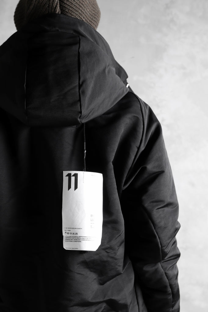 11 BY BORIS BIDJAN SABERI PADDED HOODIE JACKET.