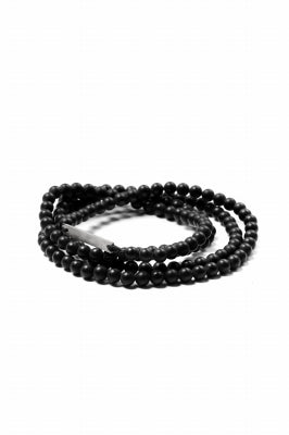 KLASICA TOPOL BEADS NECKLACE / ONYX+SILVER