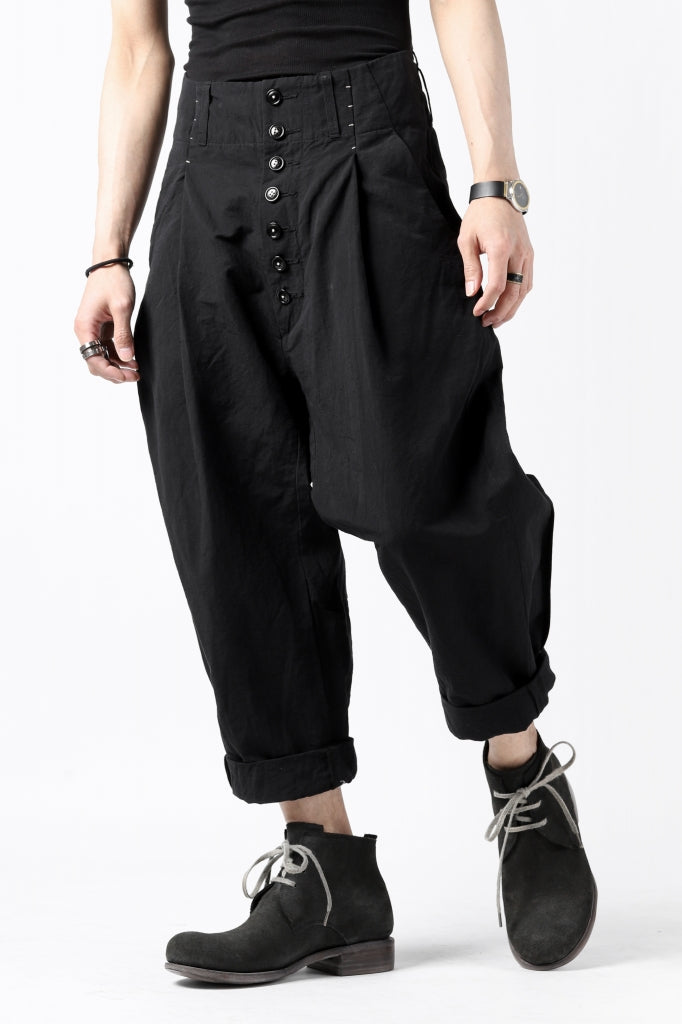 KLASICA SABRON(NW) WIDE TAPERED TROUSERS / TRI MIX HIGH DENSITY PLAIN