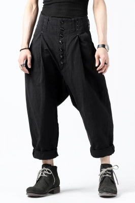 KLASICA SABRON(NW) WIDE TAPERED TROUSERS / TRI MIX HIGH DENSITY PLAIN