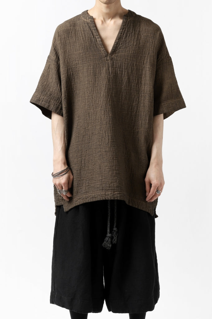_vital exclusive minimal tunica tops / persimmon dyed linen