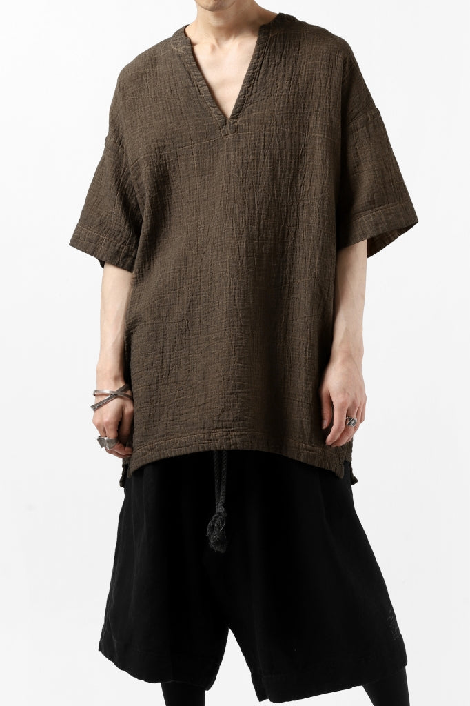 _vital exclusive minimal tunica tops / persimmon dyed linen